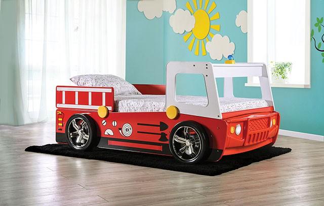 FIERSTALL Twin Bed, Red - Furniture 4 Less Outlet (Salinas,CA)