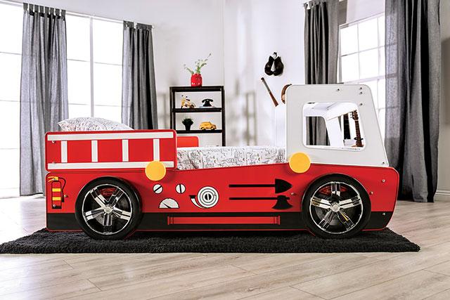 FIERSTALL Twin Bed, Red - Furniture 4 Less Outlet (Salinas,CA)