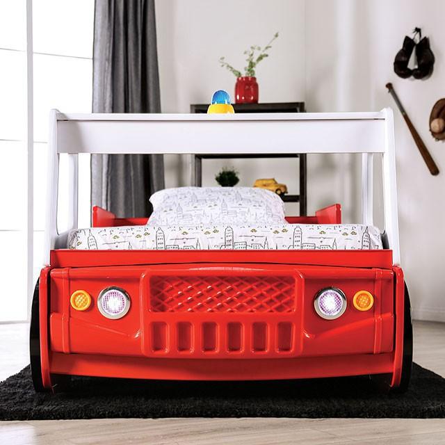 FIERSTALL Twin Bed, Red - Furniture 4 Less Outlet (Salinas,CA)