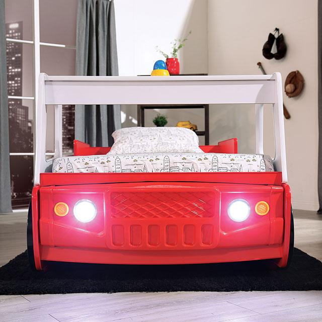 FIERSTALL Twin Bed, Red - Furniture 4 Less Outlet (Salinas,CA)