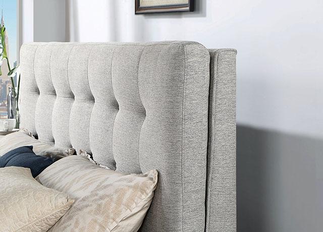 LEOMIN Queen Bed, Gray - Furniture 4 Less Outlet (Salinas,CA)