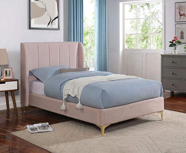 PEARL Full, Queen, & Twin Bed, Light Pink - Furniture 4 Less Outlet (Salinas,CA)