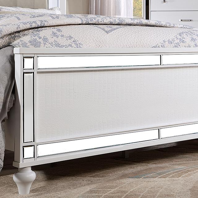 BRACHIUM E.King Bed, White - Furniture 4 Less Outlet (Salinas,CA)