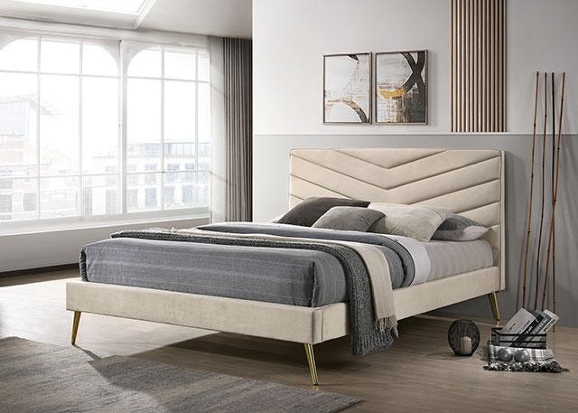VIVAR Full Bed, Beige - Furniture 4 Less Outlet (Salinas,CA)