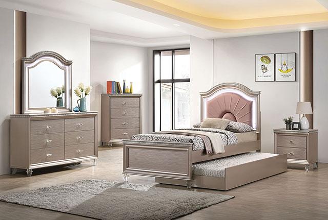 ALLIE Trundle/Drawer, Rose Gold - Furniture 4 Less Outlet (Salinas,CA)