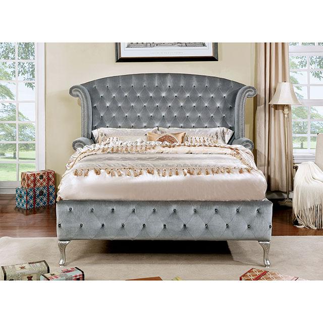 Alzir Gray Queen Bed - Furniture 4 Less Outlet (Salinas,CA)