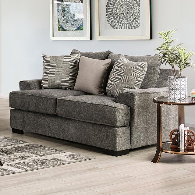 HOLBORN Loveseat, Gray - Furniture 4 Less Outlet (Salinas,CA)