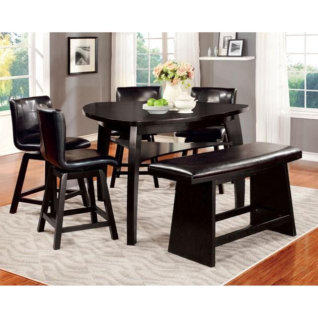 HURLEY Black Counter Ht. Table - Furniture 4 Less Outlet (Salinas,CA)