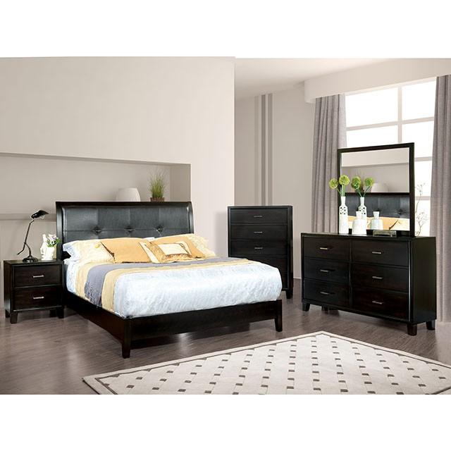Enrico I Espresso E.King Bed - Furniture 4 Less Outlet (Salinas,CA)