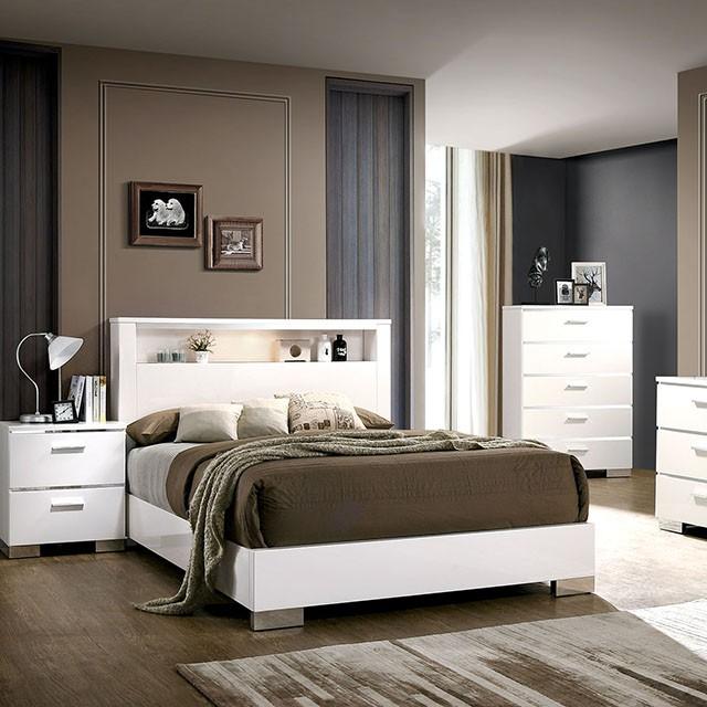 Carlie Bed White & Black - Furniture 4 Less Outlet (Salinas,CA)