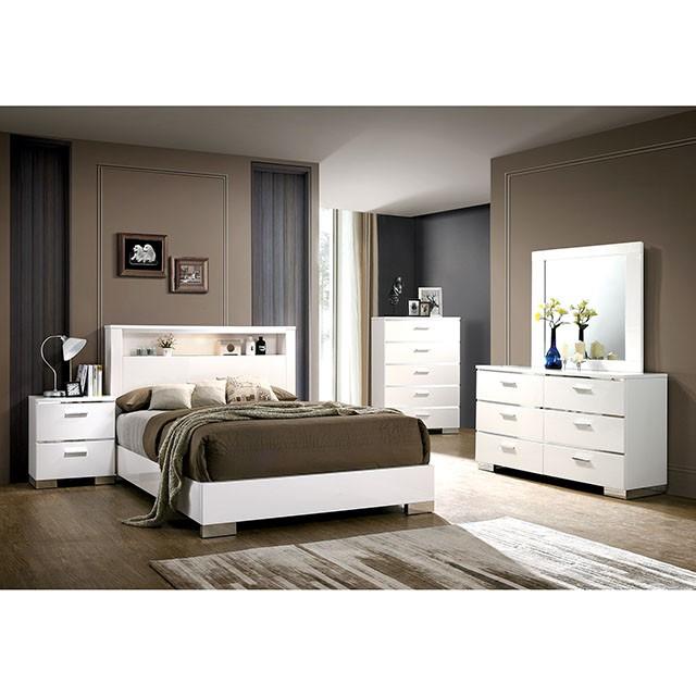 Carlie Bed White & Black - Furniture 4 Less Outlet (Salinas,CA)