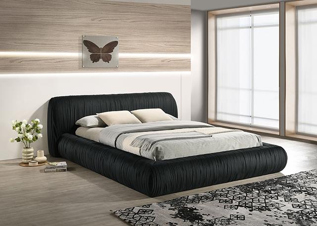 Palmdale Bed Black & Ivory - Furniture 4 Less Outlet (Salinas,CA)