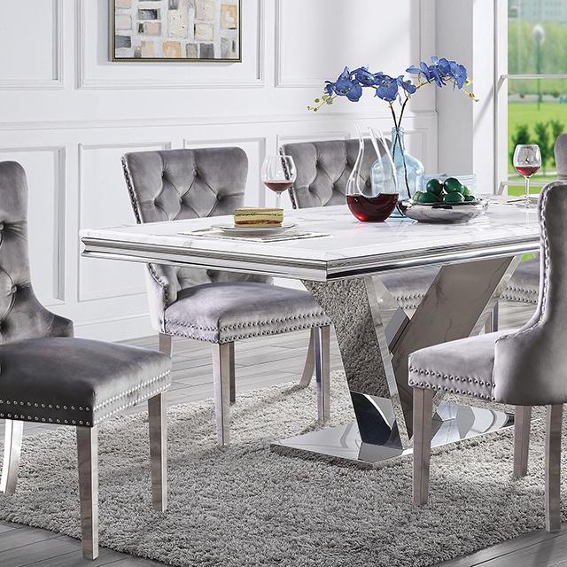 Valdevers 7 Pc Dining Table Set - Furniture 4 Less Outlet (Salinas,CA)