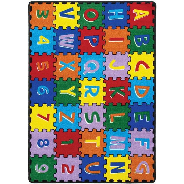 Abbey Alphabet/Multi 4' 9" X 6' 9" Area Rug - Furniture 4 Less Outlet (Salinas,CA)