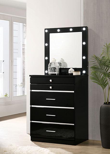 DESTINEE Vanity Set, Black - Furniture 4 Less Outlet (Salinas,CA)