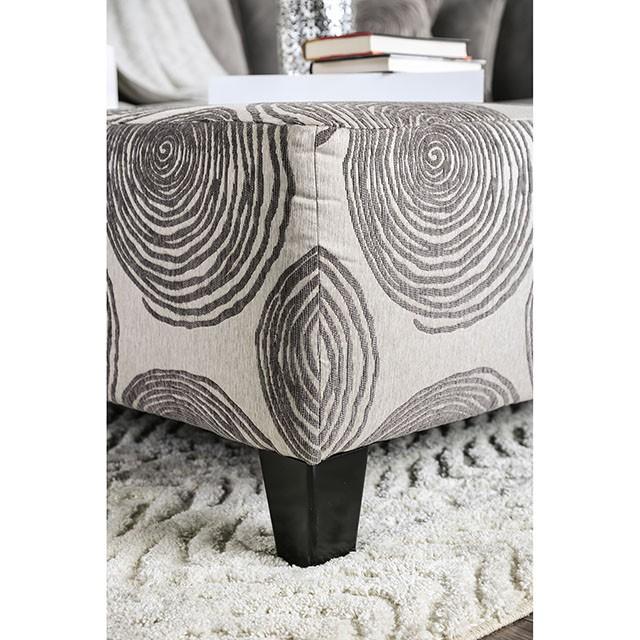 Bonaventura Gray/Pattern Ottoman - Furniture 4 Less Outlet (Salinas,CA)