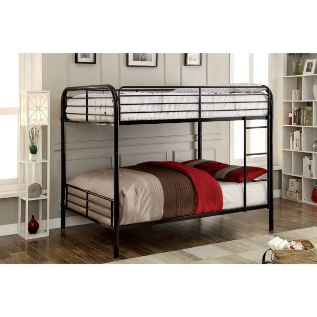 BROCKET Black Metal Full/Full Bunk Bed - Furniture 4 Less Outlet (Salinas,CA)