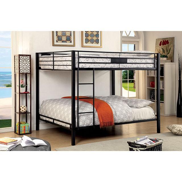 CLAREN Black Queen/Queen Bunk Bed - Furniture 4 Less Outlet (Salinas,CA)