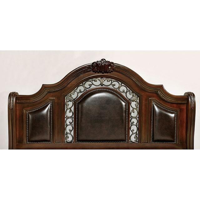 Flandreau Brown Cherry/Espresso Cal.King Bed - Furniture 4 Less Outlet (Salinas,CA)