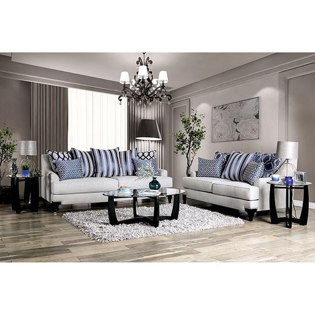 Sisseton Light Gray Love Seat - Furniture 4 Less Outlet (Salinas,CA)