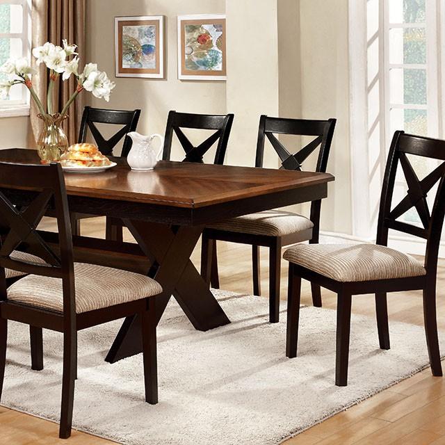 Liberta Dark Oak/Black Dining Table - Furniture 4 Less Outlet (Salinas,CA)