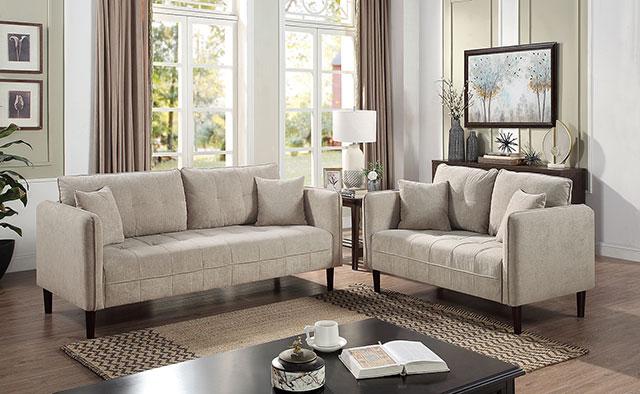 LYNDA Sofa w/ Pillows, Light Gray - Furniture 4 Less Outlet (Salinas,CA)