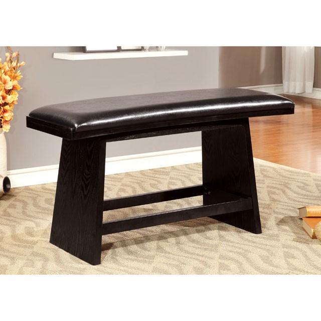 HURLEY Black Counter Ht. Bench - Furniture 4 Less Outlet (Salinas,CA)