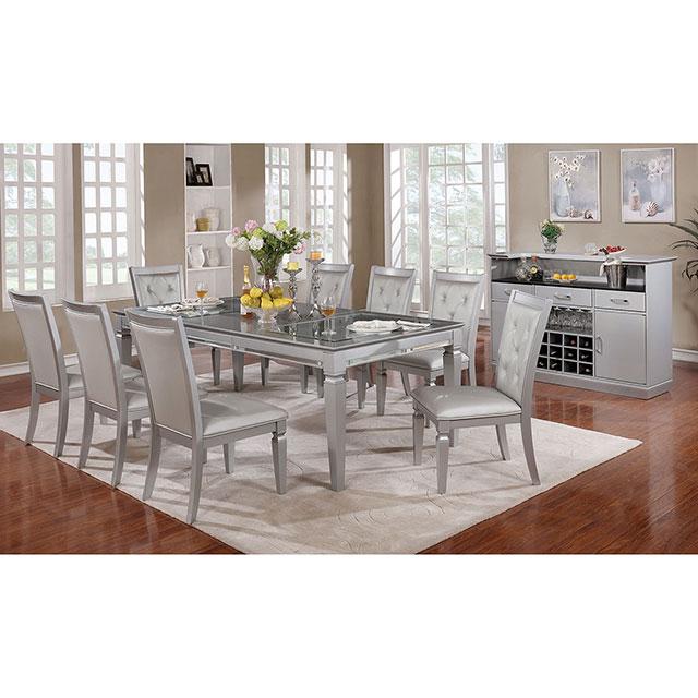 Alena Silver Dining Table - Furniture 4 Less Outlet (Salinas,CA)