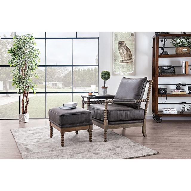 Tarragona Warm Gray Accent Chair - Furniture 4 Less Outlet (Salinas,CA)