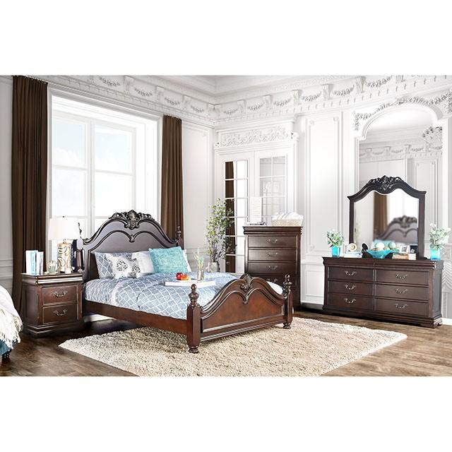 Mandura Cherry Queen Bed - Furniture 4 Less Outlet (Salinas,CA)