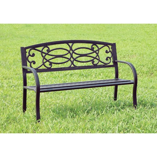 POTTER Black Patio Steel Bench - Furniture 4 Less Outlet (Salinas,CA)