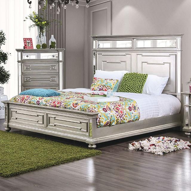 Salamanca Silver Cal.King & Queen Bed - Furniture 4 Less Outlet (Salinas,CA)