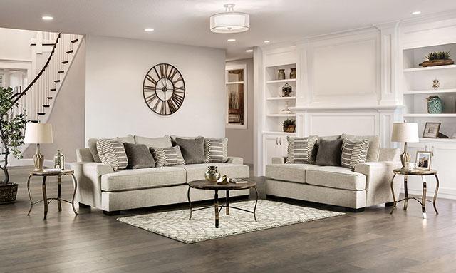HOLBORN Loveseat, Beige - Furniture 4 Less Outlet (Salinas,CA)