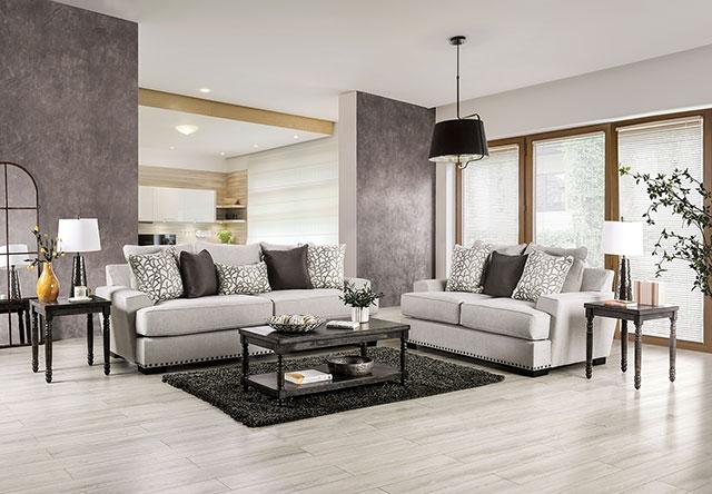 PICOTEE Sofa, Light Gray/Black - Furniture 4 Less Outlet (Salinas,CA)