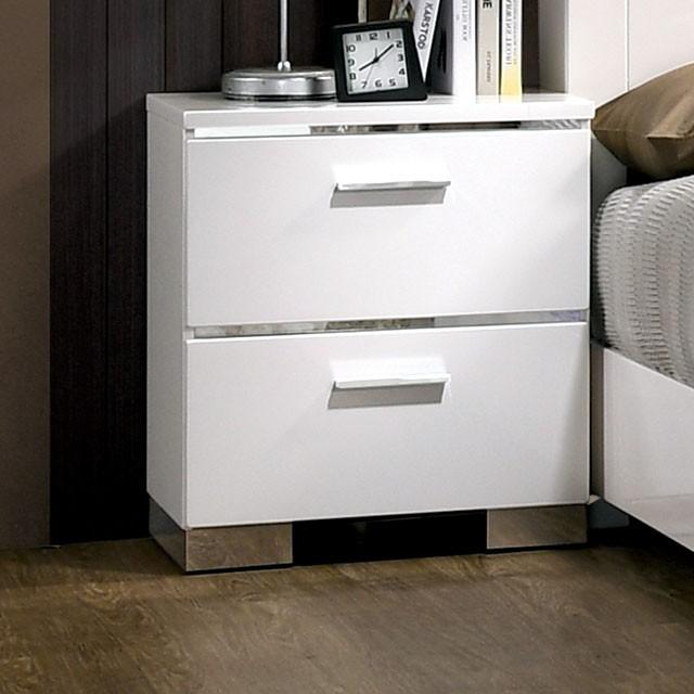 Malte White Night Stand - Furniture 4 Less Outlet (Salinas,CA)