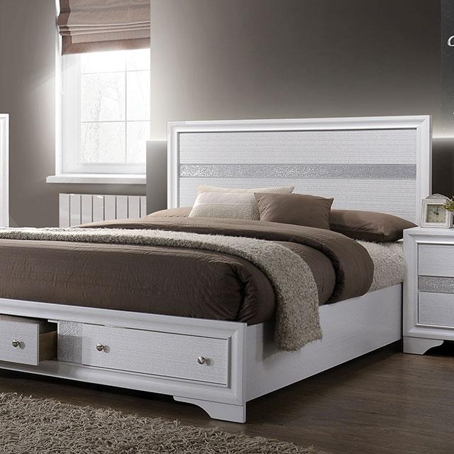 CHRISSY E.King, Full, & Queen Bed White, Grey, & Black - Furniture 4 Less Outlet (Salinas,CA)