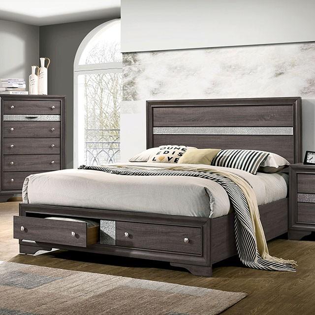 CHRISSY E.King, Full, & Queen Bed White, Grey, & Black - Furniture 4 Less Outlet (Salinas,CA)