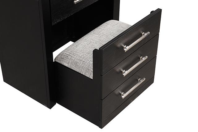 Ashbourne Bedside Vanity Set with Stool Contemporary - Furniture 4 Less Outlet (Salinas,CA)