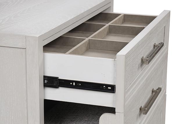 Ashbourne Bedside Vanity Set with Stool Contemporary - Furniture 4 Less Outlet (Salinas,CA)