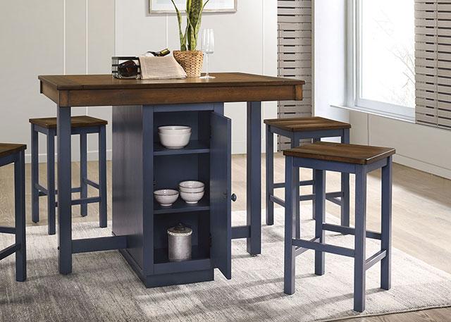 Azurine 5 Pc. Counter Ht. Set - Furniture 4 Less Outlet (Salinas,CA)