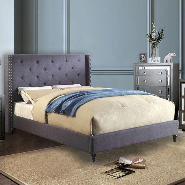 Anabelle E.King Bed Purple & Natural - Furniture 4 Less Outlet (Salinas,CA)