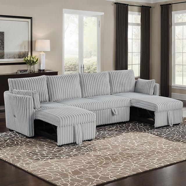 Denholme U-Sectional w/ Pull Out - Furniture 4 Less Outlet (Salinas,CA)