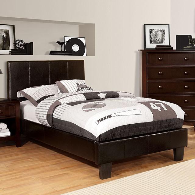 Winn Park Cal.King, E.King, Twin, & Full Bed Chrome, Gray, Brown, & Chrome - Furniture 4 Less Outlet (Salinas,CA)