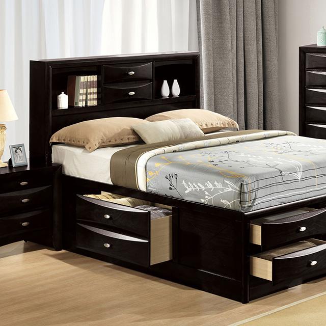 Zosimo Bed Black, Chrome, & Grey - Furniture 4 Less Outlet (Salinas,CA)
