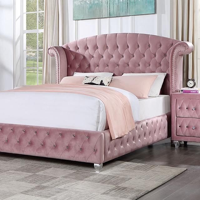 Zohar Bed Black & Pink - Furniture 4 Less Outlet (Salinas,CA)