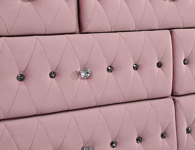 Zohar Bed Black & Pink - Furniture 4 Less Outlet (Salinas,CA)