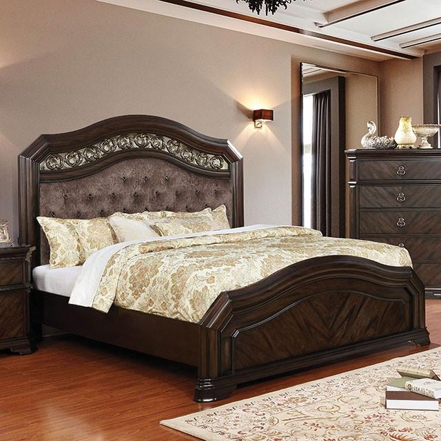 Calliope Bed Walnut & Oak - Furniture 4 Less Outlet (Salinas,CA)