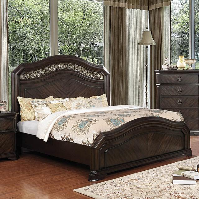 Calliope Bed Walnut & Oak - Furniture 4 Less Outlet (Salinas,CA)