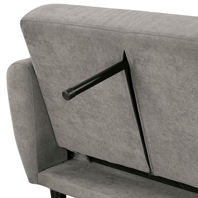 Aristide Futon Sofa Grey & Brown - Furniture 4 Less Outlet (Salinas,CA)