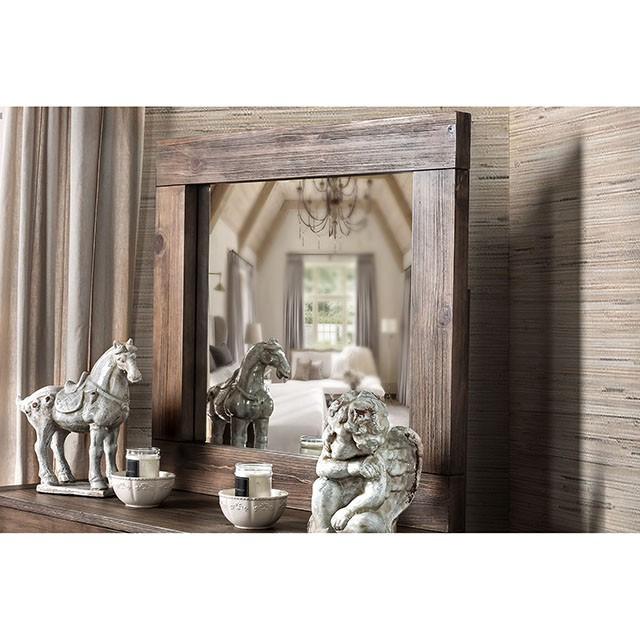AVEIRO Rustic Natural Tone Mirror - Furniture 4 Less Outlet (Salinas,CA)